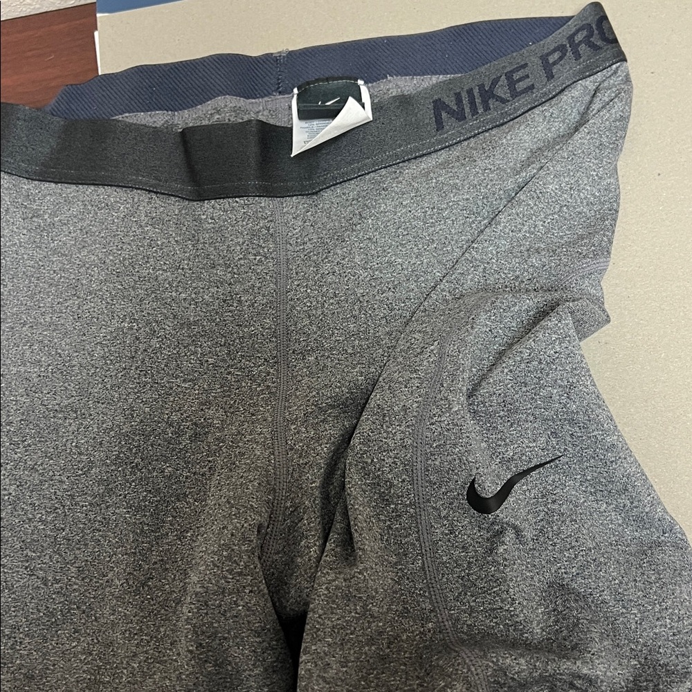 Nike Pro Heathered Gray Leggings